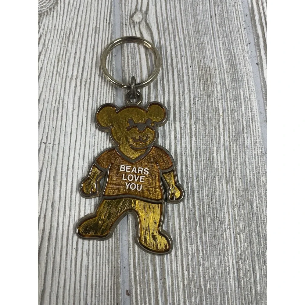 Keychain Lot of 6 Animal Theme Cow Raccoon Monkeys Bear Duck Key Chains Fobs